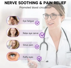 Weighted Eye Mask,Sleep Eye Pillow with Glass Bead & Adjustable Strap Eye Cover Migraine Headache Sinus Pain Relief
