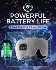 横向き寝用ヘッドホンヘッドバンド、ワイヤレス Bluetooth スピーカー付きスリープマスク