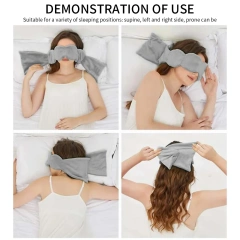 重みのあるアイマスク 優しい圧力の睡眠マスク ガラスビーズ入り枕 睡眠に柔らかい