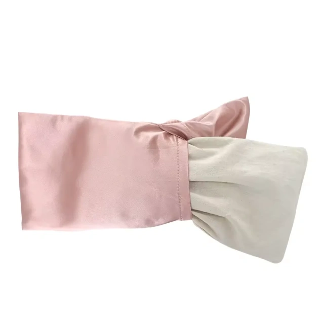 Silk Microwaveable Eye Pillow Aroma Therapy Lavender Scented with Unbleached Cotton Heat weighted Eye Pillow For Meditation