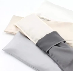 22匁 100% グレード 6A マルベリーシルク エクストラロング アイピロー 未漂白コットン インナーシードパック ラベンダーの香り