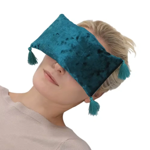 高品質の伝統的なラベンダーの香りの温かい圧縮のスタイリッシュな瞑想用アイピロー、タッセル付き