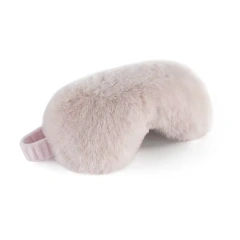 カスタム加重電子レンジアイマスク 温冷ソフトふわふわフェイクファープラッシュスリープマスク アロマセラピーアイピロー