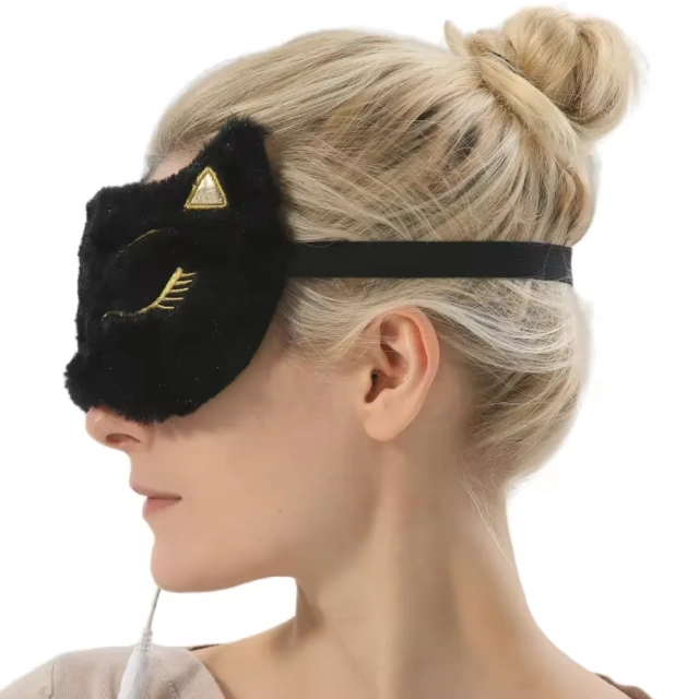 Mokomoko 電気加熱睡眠アイマスク LED スクリーンコントローラー 調節可能なストラップ アイケアポーチ カスタマイズロゴ利用可能