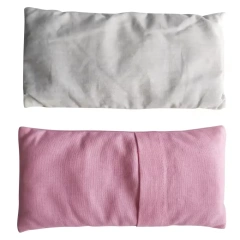 Weighted Organic Microwave Linen Eye Pillow Aromatherapy For Meditation Moist Heat Washable Cover Lavender and Linseed Scented