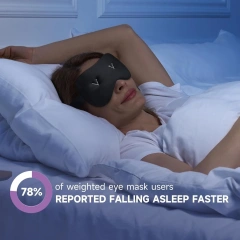 Weighted Eye Mask,Sleep Eye Pillow with Glass Bead & Adjustable Strap Eye Cover Migraine Headache Sinus Pain Relief