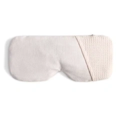 Pink Organic Linen 100% Cotton Yoga Eye Pillow Filled with Flaxseed and Lavender Moist Heat for Dry Eye
