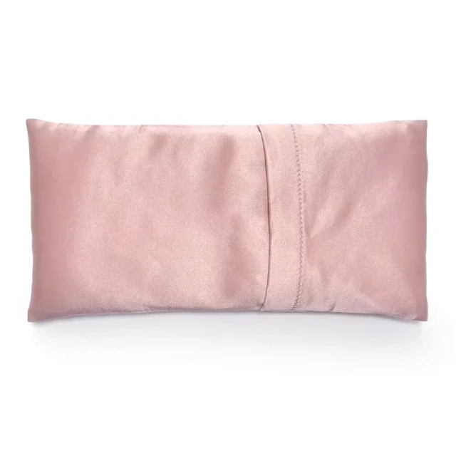Silk Microwaveable Eye Pillow Aroma Therapy Lavender Scented with Unbleached Cotton Heat weighted Eye Pillow For Meditation