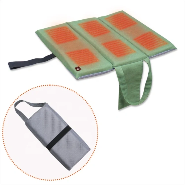 Heated Stadium Seat Cushion with Memory Foam Knitted Battery Operated Heated-Sitpad