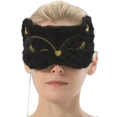 Mokomoko 電気加熱睡眠アイマスク LED スクリーンコントローラー 調節可能なストラップ アイケアポーチ カスタマイズロゴ利用可能