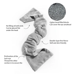 重みのあるアイマスク 優しい圧力の睡眠マスク ガラスビーズ入り枕 睡眠に柔らかい