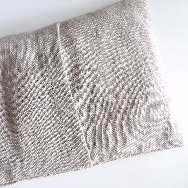 Weighted Organic Microwave Linen Eye Pillow Aromatherapy For Meditation Moist Heat Washable Cover Lavender and Linseed Scented