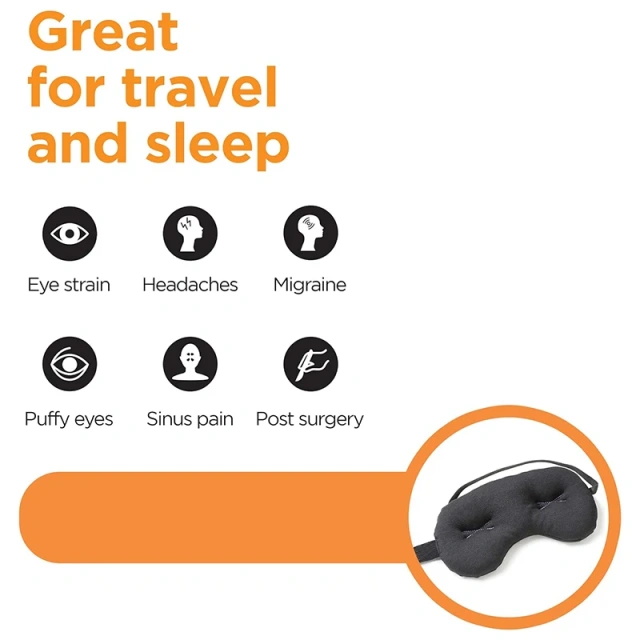 優しい圧力の睡眠アイマスク、ビーズ入りの重みのあるアイマスク、頭痛やドライアイに効くアイピロー冷湿布