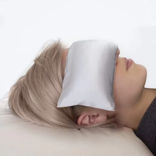 22匁 100% グレード 6A マルベリーシルク エクストラロング アイピロー 未漂白コットン インナーシードパック ラベンダーの香り