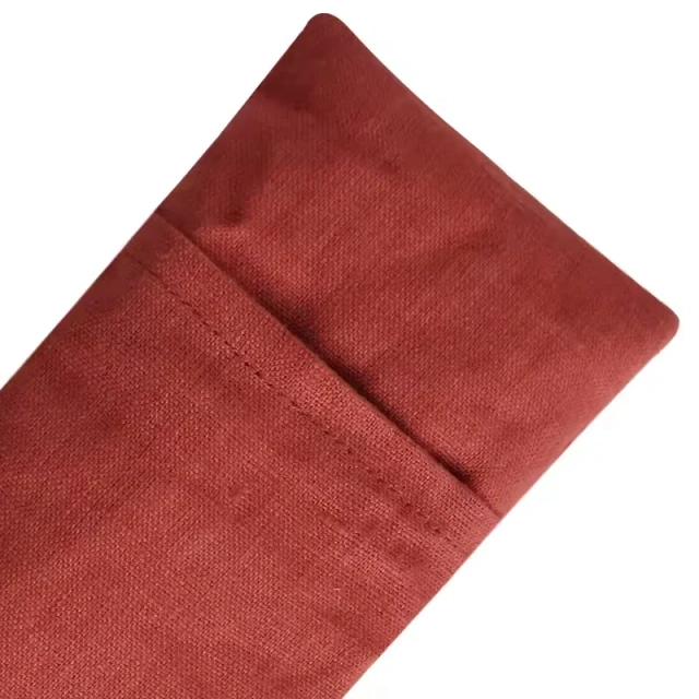 Weighted Organic Microwave Linen Eye Pillow Aromatherapy For Meditation Moist Heat Washable Cover Lavender and Linseed Scented