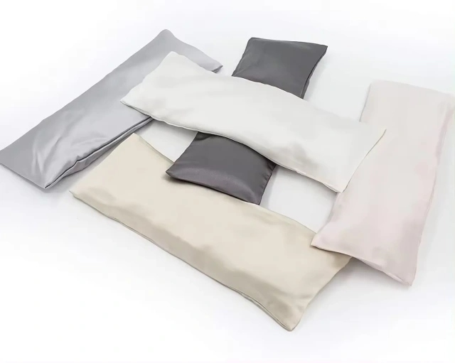 22匁 100% グレード 6A マルベリーシルク エクストラロング アイピロー 未漂白コットン インナーシードパック ラベンダーの香り