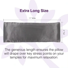 22匁 100% グレード 6A マルベリーシルク エクストラロング アイピロー 未漂白コットン インナーシードパック ラベンダーの香り