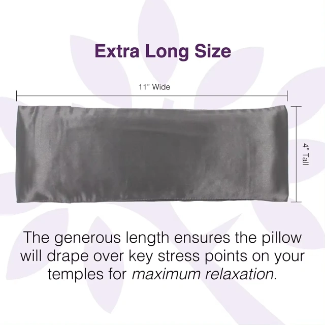 22匁 100% グレード 6A マルベリーシルク エクストラロング アイピロー 未漂白コットン インナーシードパック ラベンダーの香り