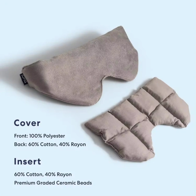 カスタム加重アイマスク 冷却電子レンジ加熱睡眠マスク 睡眠のための快適なアイピロー 調節可能なストラップ 片頭痛マスク