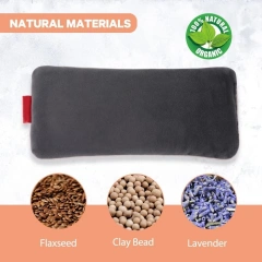 ラベンダーの加重アイピロー、電子レンジ対応の湿熱アイコンプレッションマスク、洗えるカバー付き、睡眠、ヨガ、片頭痛緩和に