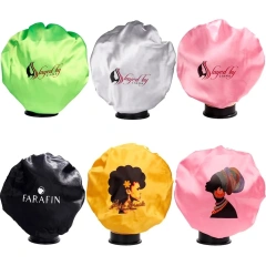 Custom Bonnets With Logo Women's Satin Double Layer Hat Sleep Hair Care Soft Bling Bonnets