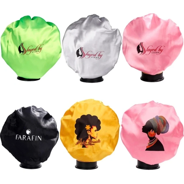 Custom Bonnets With Logo Women's Satin Double Layer Hat Sleep Hair Care Soft Bling Bonnets