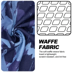 Hot Selling Colorful Premium Magnetic Customized Waffle Sublimation Golf Towel With Hook