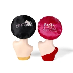Custom Bonnets With Logo Women's Satin Double Layer Hat Sleep Hair Care Soft Bling Bonnets