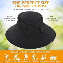 Custom Logo Sun Hat for Men Women Waterproof Wide Brim Bucket Hat Foldable Boonie Hat for Fishing Hiking Garden Safari Beach