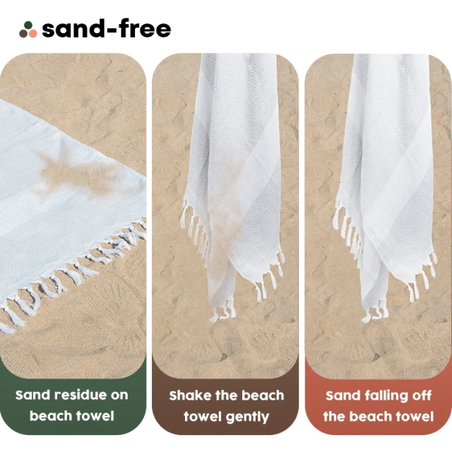 Turkish Cotton Sand Free Quick Drying Lightweight Travel Towel Absorbent Jacquard Turkish Fouta Beach Towel With Tassels