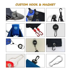 Hot Selling Colorful Premium Magnetic Customized Waffle Sublimation Golf Towel With Hook