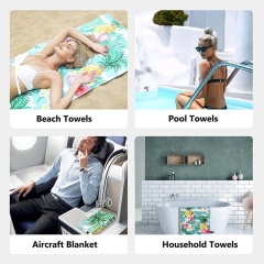 Multi Size Large Size Luxury Turkish Toalla de Playa Sand Free Microfiber Beach Towel with Logo Custom Print