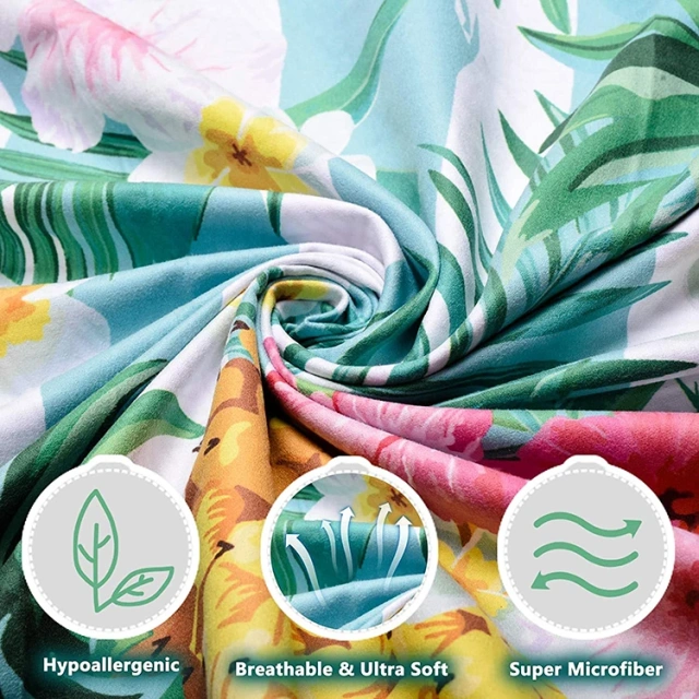 Multi Size Large Size Luxury Turkish Toalla de Playa Sand Free Microfiber Beach Towel with Logo Custom Print