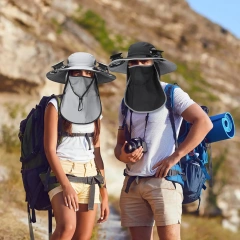 2024 Hot sale Fishing Hat with Fan Wide Brim Solar Fans Outdoor Breathable Fishing Hat 3 Speeds Fast Drying Sun for Men