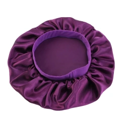 Women Satin Hair Wrap Sleep Hair  Bonnet  Head Wear Bonnet With Wide  Elastic Band