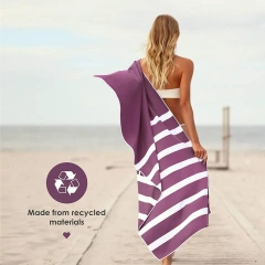 Custom made Bottle Recycled Suede Microfiber Beach Towel
