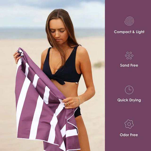 Custom made Bottle Recycled Suede Microfiber Beach Towel