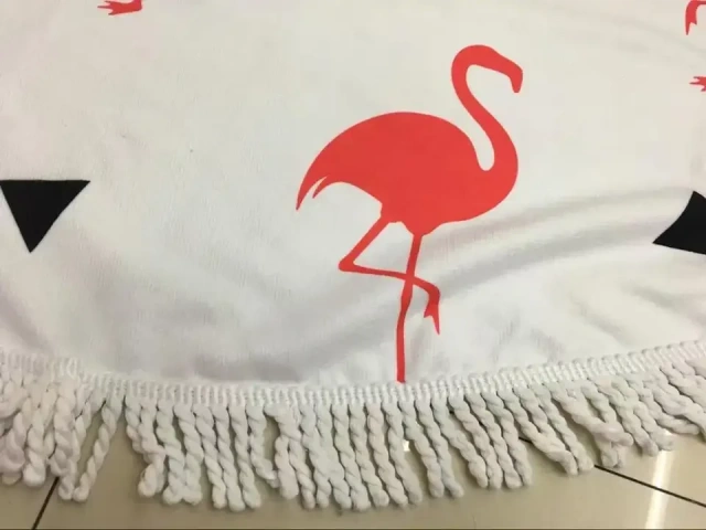 Custom Best Selling Cheap Large High Quality Softest Wholesale Custom Microfiber Round Beach Towel and Bag with Tassel
