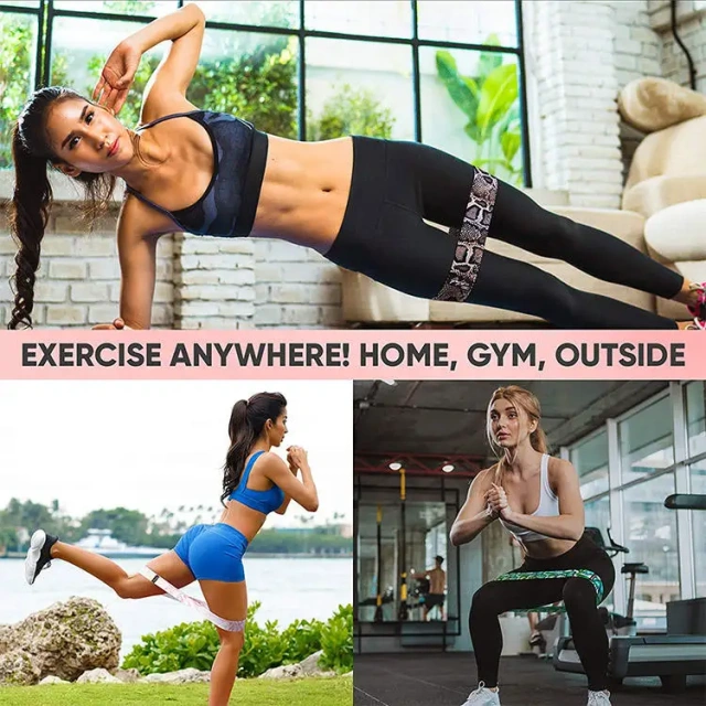 カスタムジムプリントブーティバンドファブリックフィットネスヒップ弾性サークルヨガエクササイズ臀部抵抗バンド