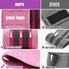 伸縮性のあるカスタムプリントの迷彩柄大理石ヒップサークル生地ブーティーバンド臀部エクササイズ抵抗バンド