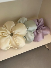 Korean Sponge flower large silk scrunchies for women 2024 new satin flower hair scrunchies hair band