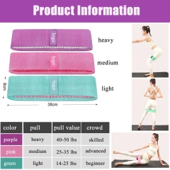 伸縮性のあるカスタムプリントの迷彩柄大理石ヒップサークル生地ブーティーバンド臀部エクササイズ抵抗バンド