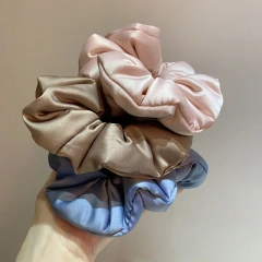 フレンチワイド スーパーソフト ステインヘアシュシュ スイート 無地 パッド入り 枕シュシュ フォーム充填 伸縮性ヘアタイ ヘッドバンド