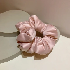 フレンチワイド スーパーソフト ステインヘアシュシュ スイート 無地 パッド入り 枕シュシュ フォーム充填 伸縮性ヘアタイ ヘッドバンド