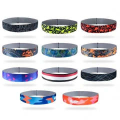 卸売伸縮性ユニセックス快適な汗止めヘアバンドベルトヨガテニスランニングスポーツヘッドバンド