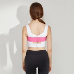 卸売カスタムロゴ高伸縮スポーツ女性ランニング胸サポート調節可能なバンド