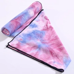 2024 new style recycled microfiber sports towel tie-dye yoga towel fitness towel