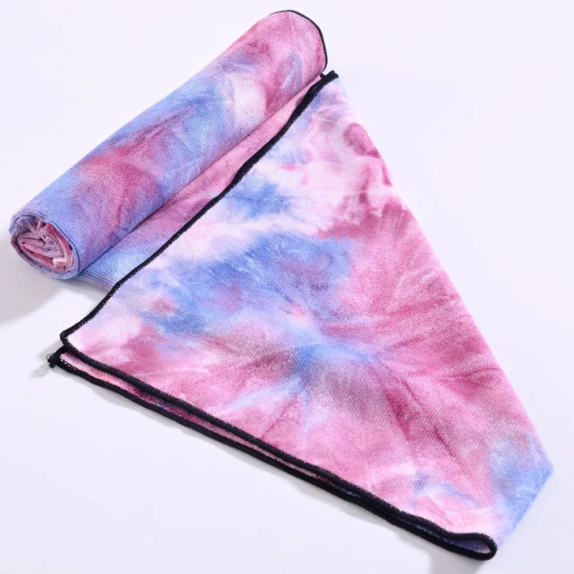 2024 new style recycled microfiber sports towel tie-dye yoga towel fitness towel