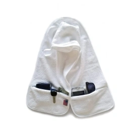 Gym use 100% cotton sports towel custom logo fitness towel with zipper pocket