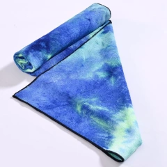 2024 new style recycled microfiber sports towel tie-dye yoga towel fitness towel